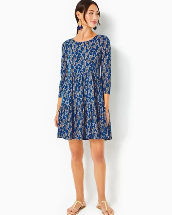 Dresses^Lilly Pulitzer Geanna Swing Dress Low Tide Navy Easy To Spot