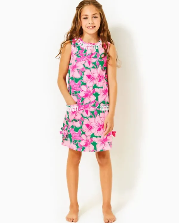Girls Dresses & Rompers^Lilly Pulitzer Girls Little Lilly Classic Shift Dress Kelly Green Hibis Kiss