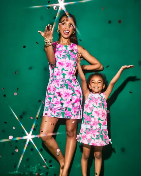 Girls Dresses & Rompers^Lilly Pulitzer Girls Little Lilly Classic Shift Dress Kelly Green Hibis Kiss