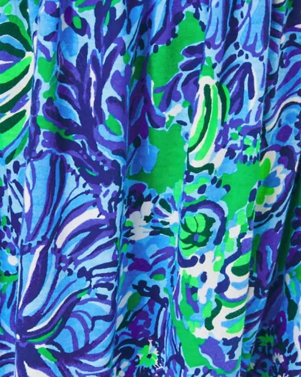 Girls Dresses & Rompers^Lilly Pulitzer Girls Mini Beyonca Cotton Dress Abaco Blue In Turtle Awe
