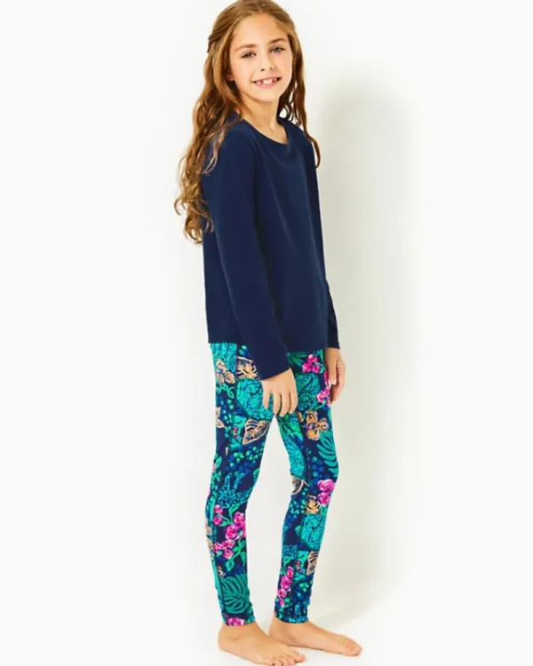 Girls Tops & Bottoms^Lilly Pulitzer Girls Mini Emerie Cotton Tee Low Tide Navy