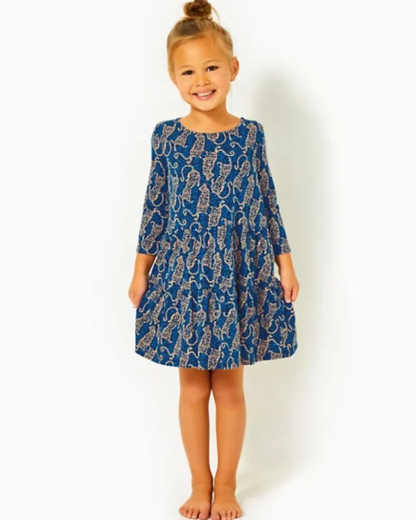 Girls Dresses & Rompers^Lilly Pulitzer Girls Mini Geanna Dress Low Tide Navy Easy To Spot