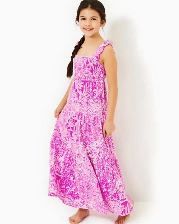 Girls Dresses & Rompers^Lilly Pulitzer Girls Mini Hadly Maxi Dress Wild Fuchsia Swipe Right