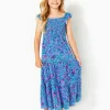 Girls Dresses & Rompers^Lilly Pulitzer Girls Mini Jilly Midi Dress Breakwater Blue Shells N Bells