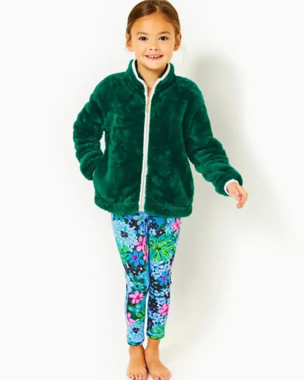 Girls Tops & Bottoms^Lilly Pulitzer Girls Mini Joyce Sherpa Jacket Evergreen