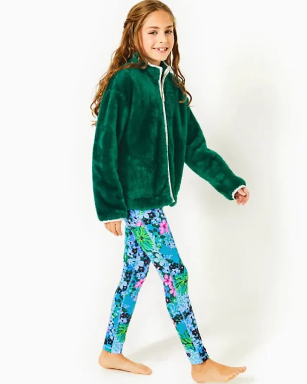 Girls Tops & Bottoms^Lilly Pulitzer Girls Mini Joyce Sherpa Jacket Evergreen