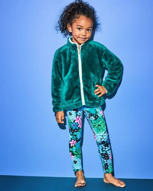 Girls Tops & Bottoms^Lilly Pulitzer Girls Mini Joyce Sherpa Jacket Evergreen