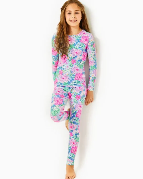 Girls Pajamas^Lilly Pulitzer Girls Mini Sammy Pajama Set Multi Lil Soiree All Day