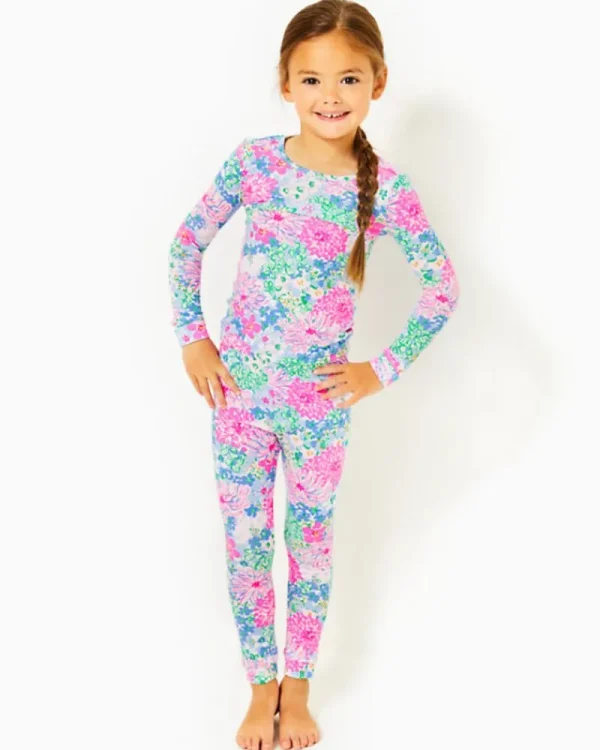 Girls Pajamas^Lilly Pulitzer Girls Mini Sammy Pajama Set Multi Lil Soiree All Day