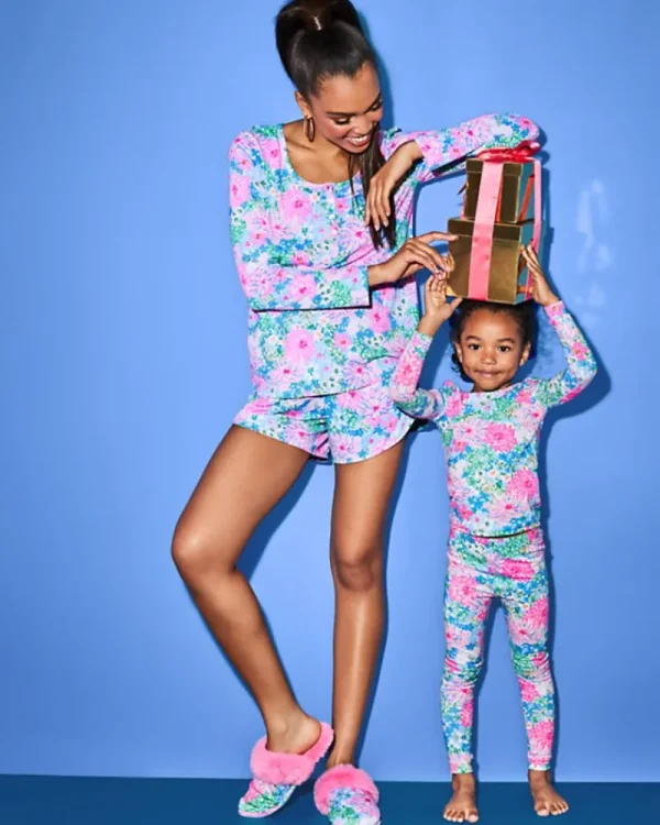 Girls Pajamas^Lilly Pulitzer Girls Mini Sammy Pajama Set Multi Lil Soiree All Day