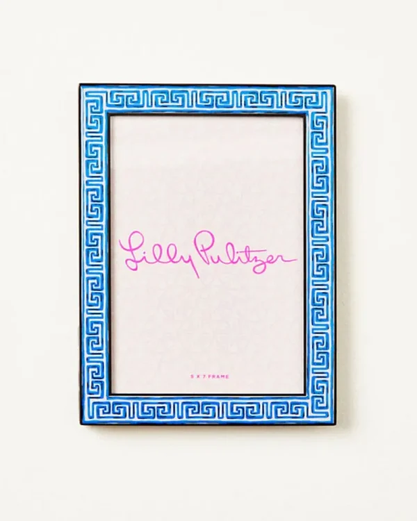 Home Decor^Lilly Pulitzer Greek Key Enamel Frame Resort White Twisted Up