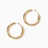Jewelry^Lilly Pulitzer Harbour Hoop Earrings Gold Metallic