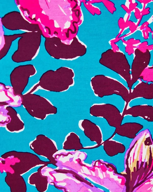 Dresses^Lilly Pulitzer Holloway Elbow Sleeve Midi Dress Blue Rhapsody Orchid You Not