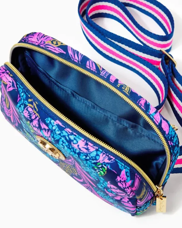 Bags^Lilly Pulitzer Jeanie Belt Bag Aegean Navy Calypso Coast Accessories Small