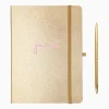 Office Supplies & Stationery^Lilly Pulitzer Journal With Pen Gold Metallic