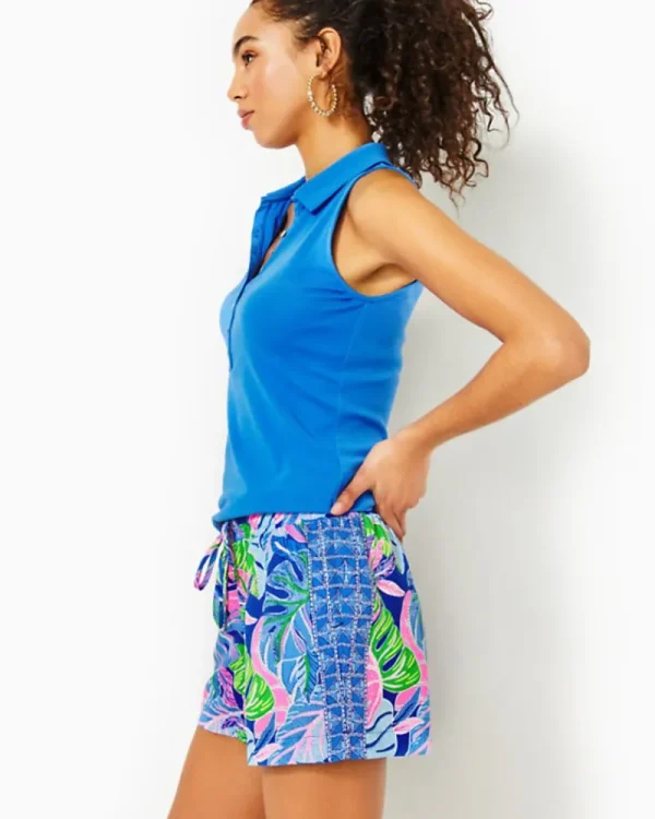 Bottoms^Lilly Pulitzer 5" Katia Mid-Rise Short Blue Grotto Beleaf In Yourself Engineered Short