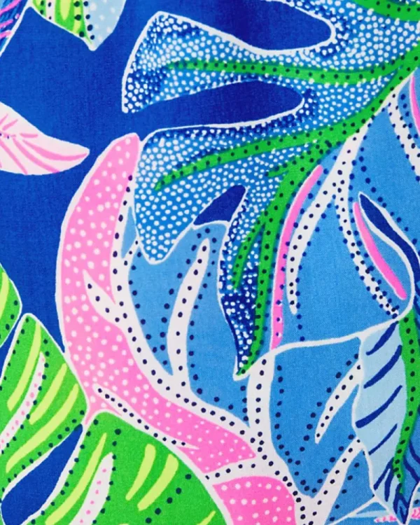 Bottoms^Lilly Pulitzer 5" Katia Mid-Rise Short Blue Grotto Beleaf In Yourself Engineered Short