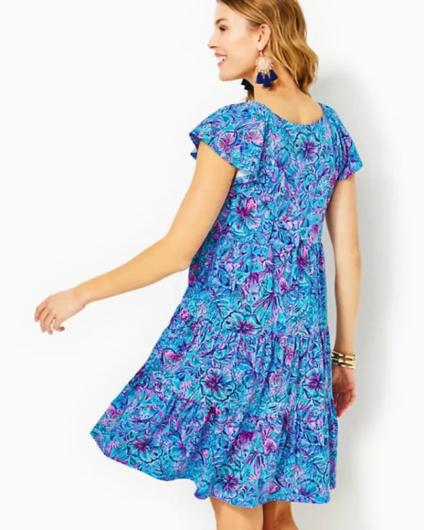 Dresses^Lilly Pulitzer Kawai Swing Dress Breakwater Blue Shells N Bells