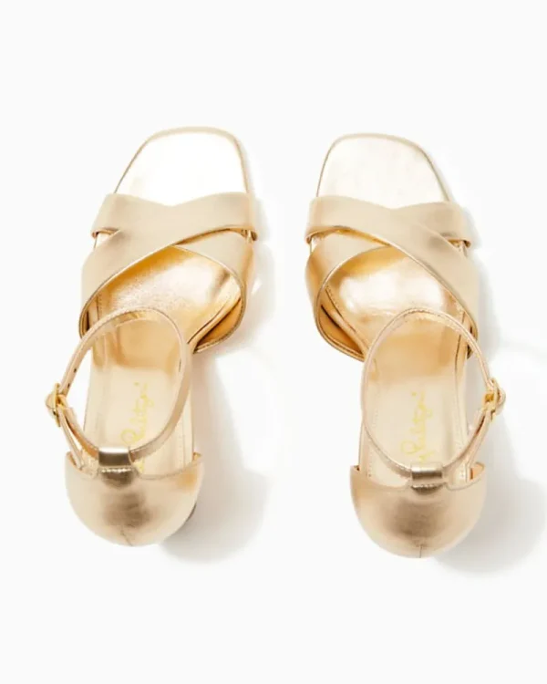 Shoes^Lilly Pulitzer Kendall Leather Sandal Gold Metallic