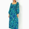 Dresses^Lilly Pulitzer Lakira Cotton Maxi Dress Indigo Breeze Shady Gators