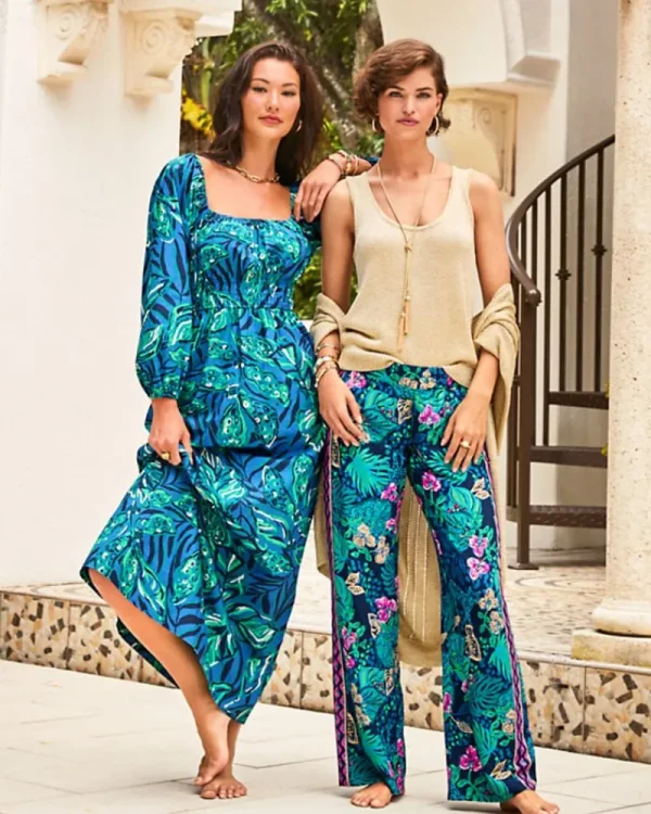 Dresses^Lilly Pulitzer Lakira Cotton Maxi Dress Indigo Breeze Shady Gators