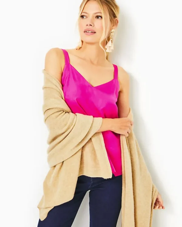 Scarves & Wraps^Lilly Pulitzer Lanelle Cashmere Wrap Heathered Rattan Metallic