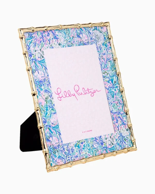 Home Decor^Lilly Pulitzer Large Bamboo Picture Frame Surf Blue Soleil It On Me