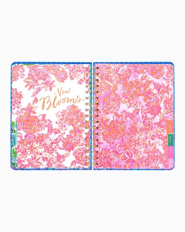 Office Supplies & Stationery^Lilly Pulitzer 2024 Large Monthly Planner - 12 Month Breakwater Blue Shells N Bells