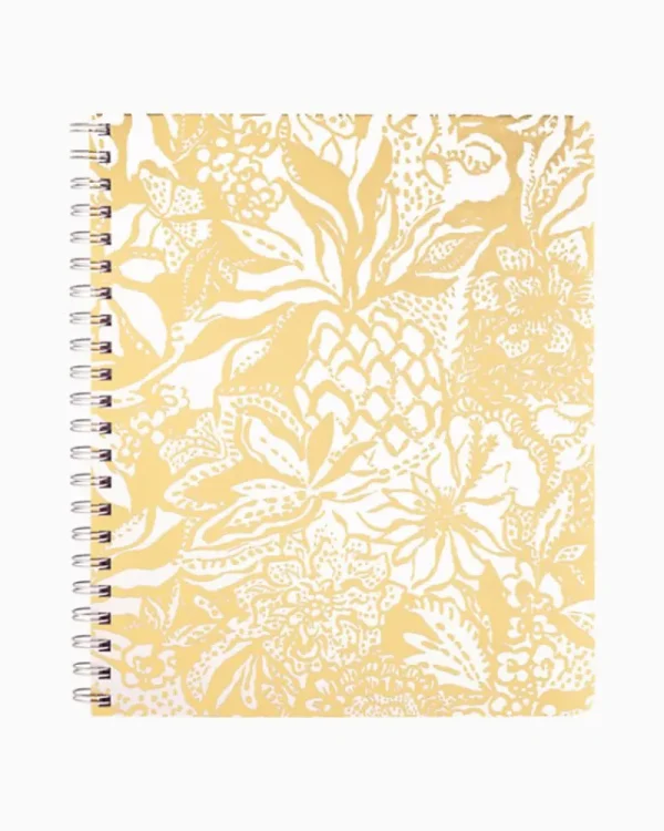 Office Supplies & Stationery^Lilly Pulitzer Large Notebook Gold Metallic Safari Sangria