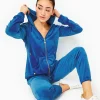 Loungewear^Lilly Pulitzer Larina Velour Zip-Up Hoodie Indigo Breeze