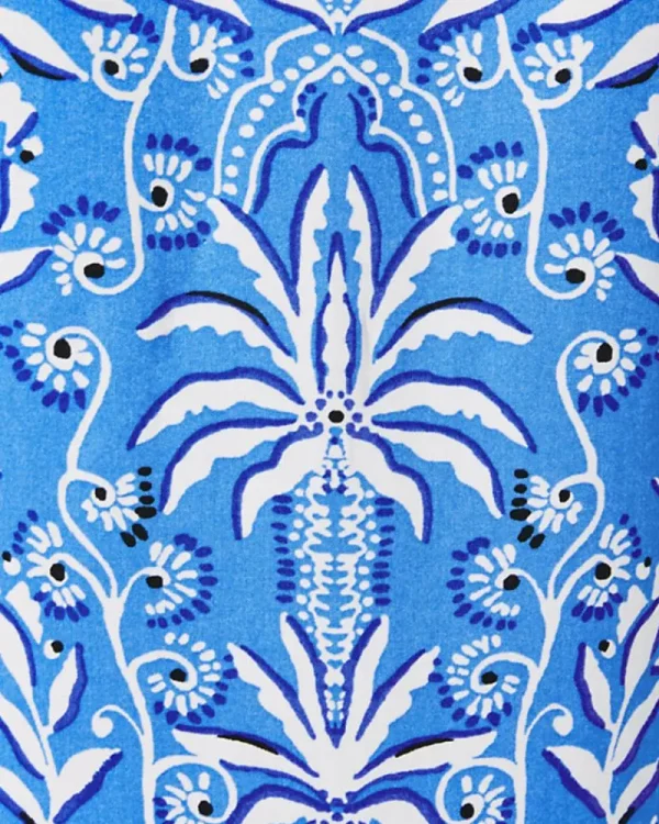 Dresses^Lilly Pulitzer Laurelie Long Sleeve Maxi Caftan Abaco Blue Have It Both Rays Engineered Woven Maxi