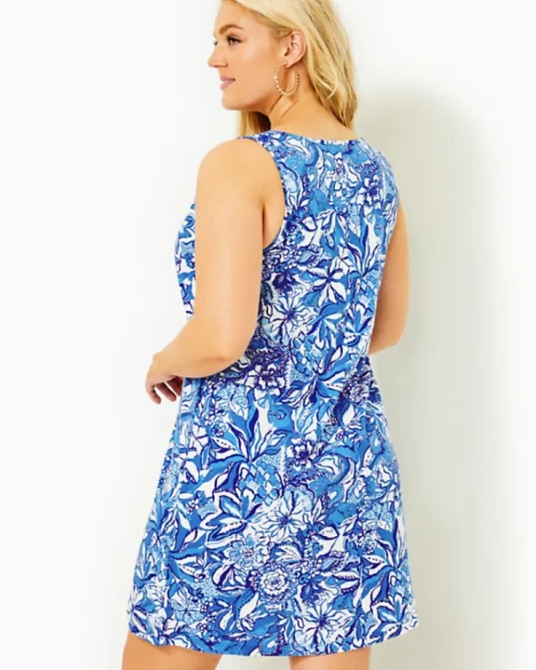 Dresses^Lilly Pulitzer Lela Henley Tank Dress Blue Tang Flocking Fabulous