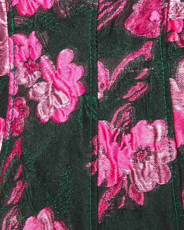 Tops^Lilly Pulitzer Leya Jacquard Top Evergreen Hibis Kiss Jacquard