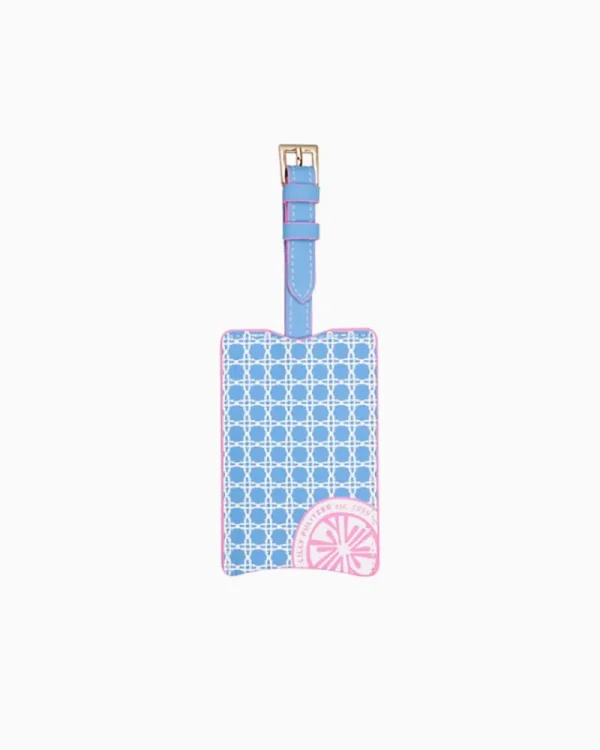 Bags^Lilly Pulitzer Luggage Tag Frenchie Blue X Resort White Caning