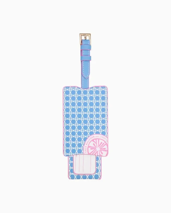 Bags^Lilly Pulitzer Luggage Tag Frenchie Blue X Resort White Caning