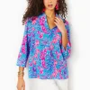 Tops^Lilly Pulitzer Luna Bay Tunic Top Cumulus Blue Orchid Oasis