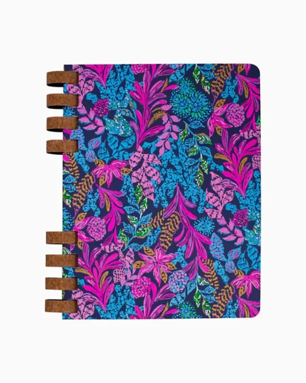 Office Supplies & Stationery^Lilly Pulitzer Luxe Spiral Notebook Aegean Navy Calypso Coast