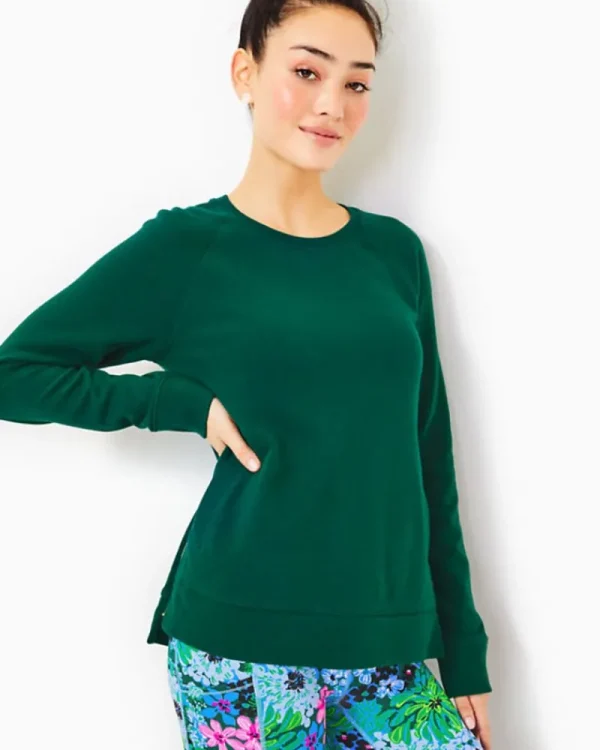 Loungewear^Lilly Pulitzer Luxletic Beach Comber Pullover Evergreen