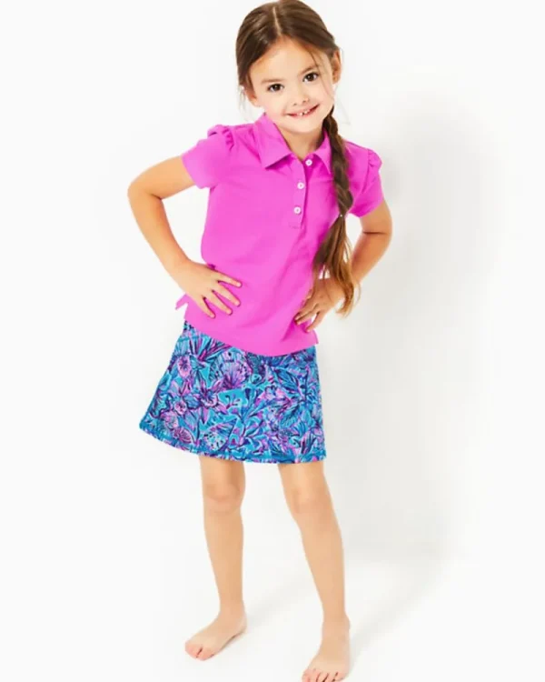 Girls Tops & Bottoms^Lilly Pulitzer Luxletic Girls Mini Frida Polo Orchid Oasis