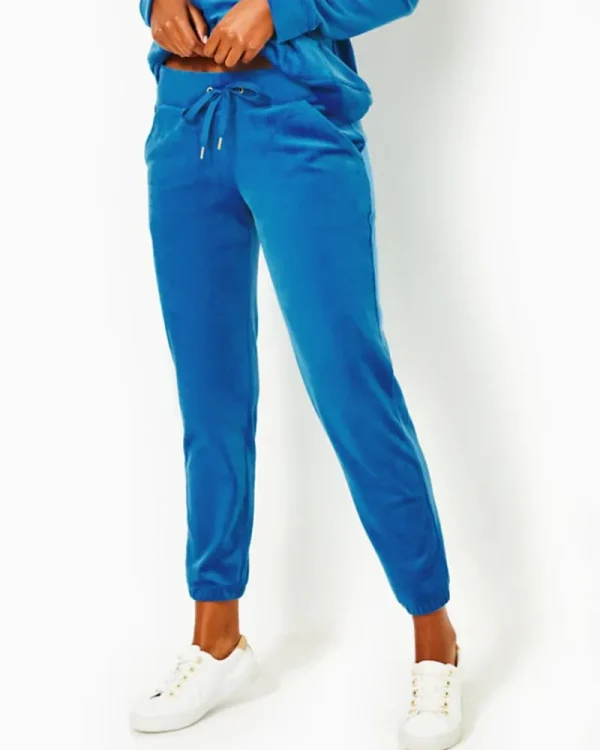 Loungewear^Lilly Pulitzer 28" Mallie Velour Pant Indigo Breeze