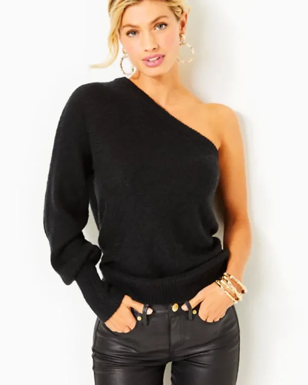 Sweaters & Cardigans^Lilly Pulitzer Maura One-Shoulder Sweater Black
