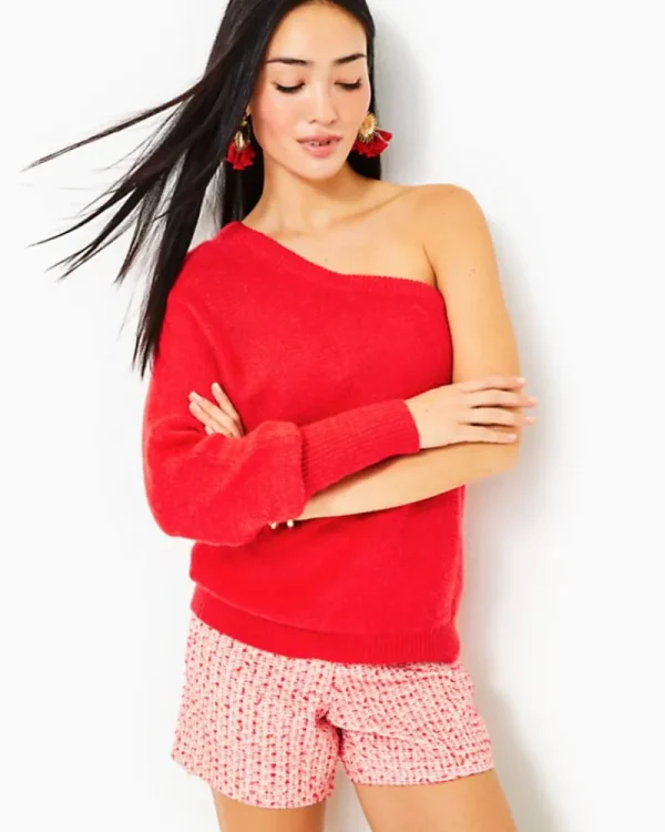 Sweaters & Cardigans^Lilly Pulitzer Maura One-Shoulder Sweater Amaryllis Red
