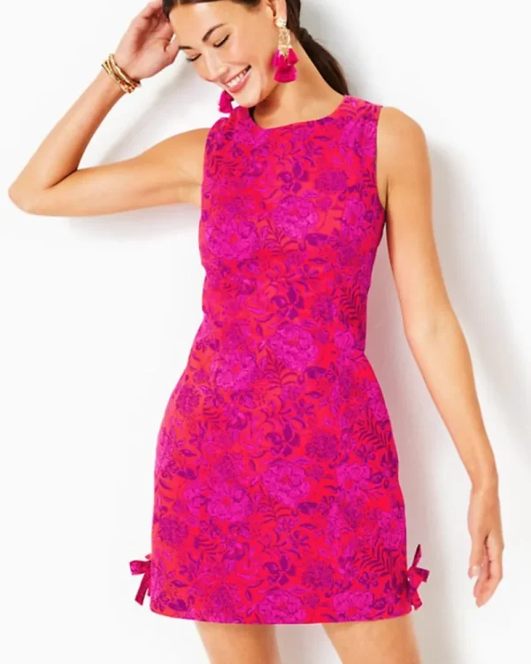 Dresses^Lilly Pulitzer Mila Stretch Shift Dress Amaryllis Red Secret Hideaway