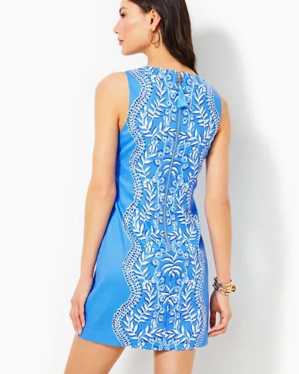 Dresses^Lilly Pulitzer Mila Stretch Shift Dress Abaco Blue Have It Both Rays Engineered Woven Dress