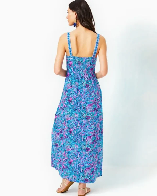 Dresses^Lilly Pulitzer Mirasol Maxi Dress Breakwater Blue Shells N Bells Engineered Knit Dress