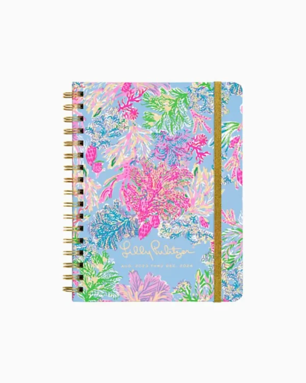 Office Supplies & Stationery^Lilly Pulitzer 2023-2024 17 Month Agenda Celestial Blue Cay To My Heart