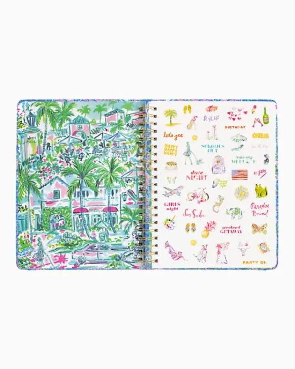 Office Supplies & Stationery^Lilly Pulitzer 2023-2024 17 Month Jumbo Agenda Boca Blue Its A Sailabration