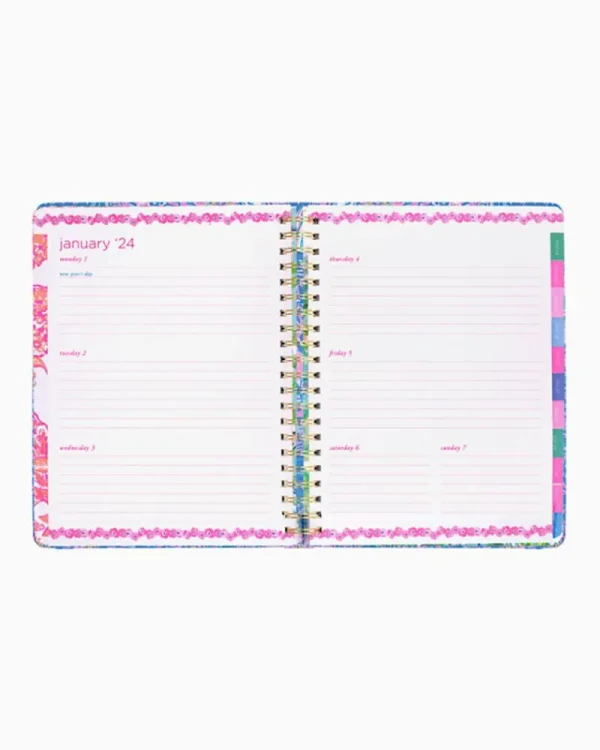 Office Supplies & Stationery^Lilly Pulitzer 2023-2024 17 Month Jumbo Agenda Boca Blue Its A Sailabration
