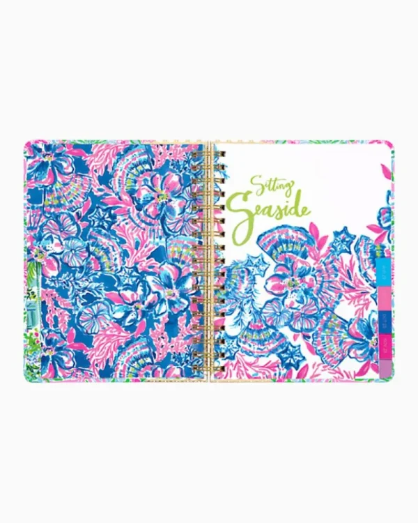 Office Supplies & Stationery^Lilly Pulitzer 2023-2024 17 Month Large Agenda Amalfi Blue Leaf It Wild