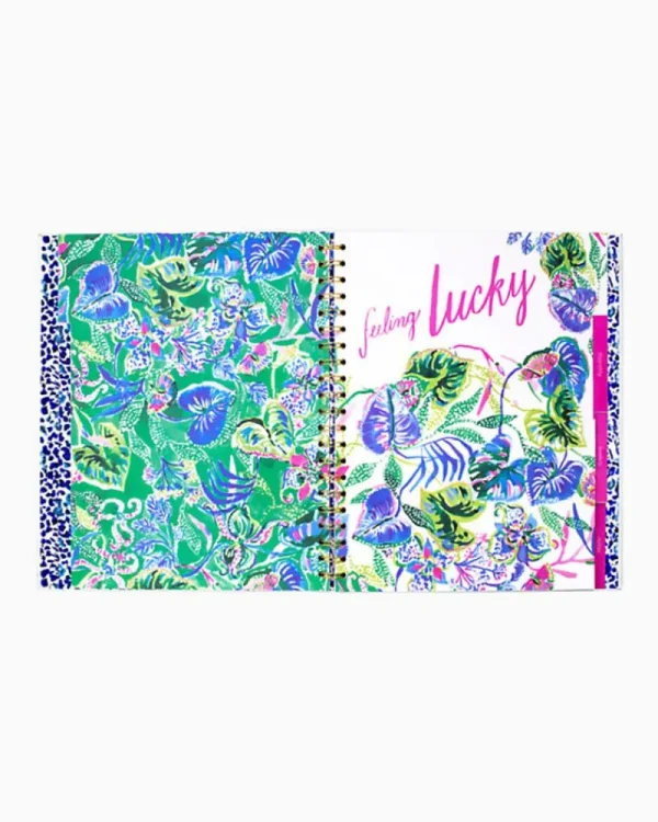 Office Supplies & Stationery^Lilly Pulitzer 12 Month Undated Weekly Planner Abaco Blue Have It Both Rays